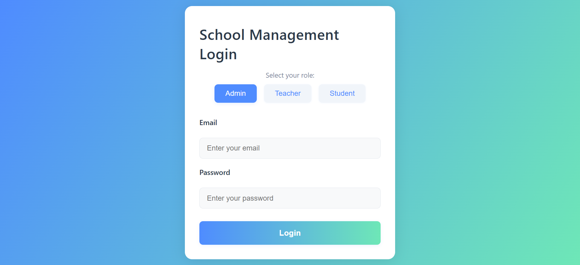 Login Page Screenshot