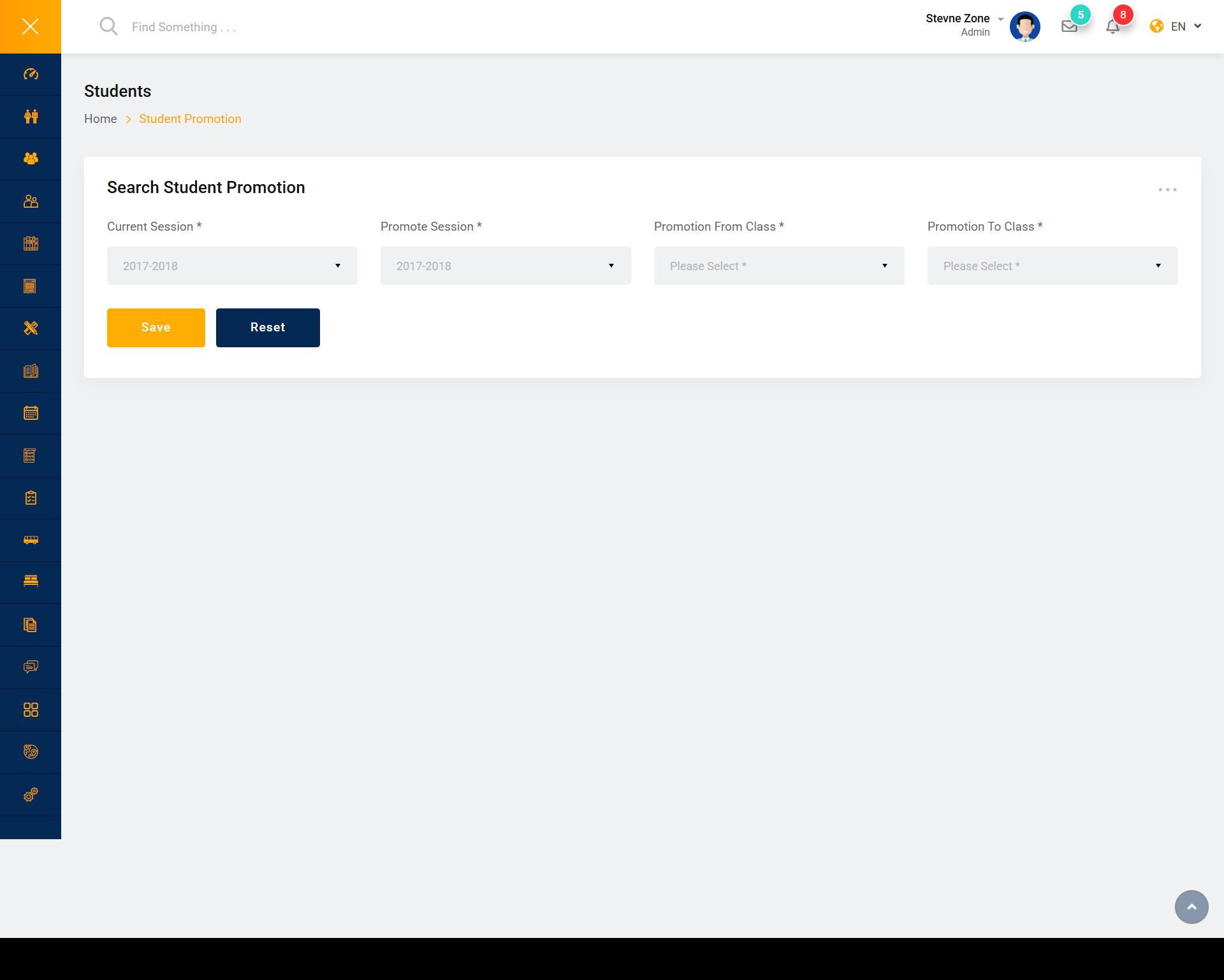 Student Promotion Screenshot